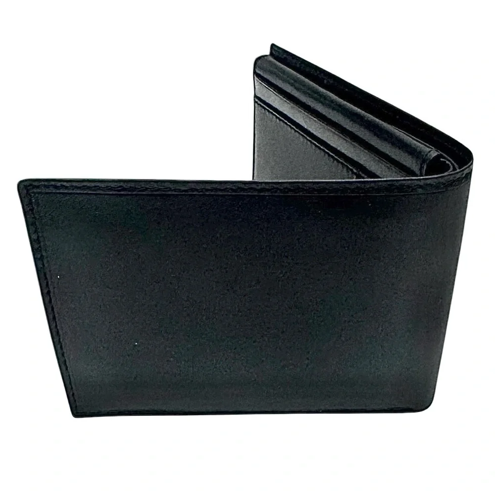 Save The Queen Men’s Black Leather Bifold Wallet Coin Holder Cash Credit Card